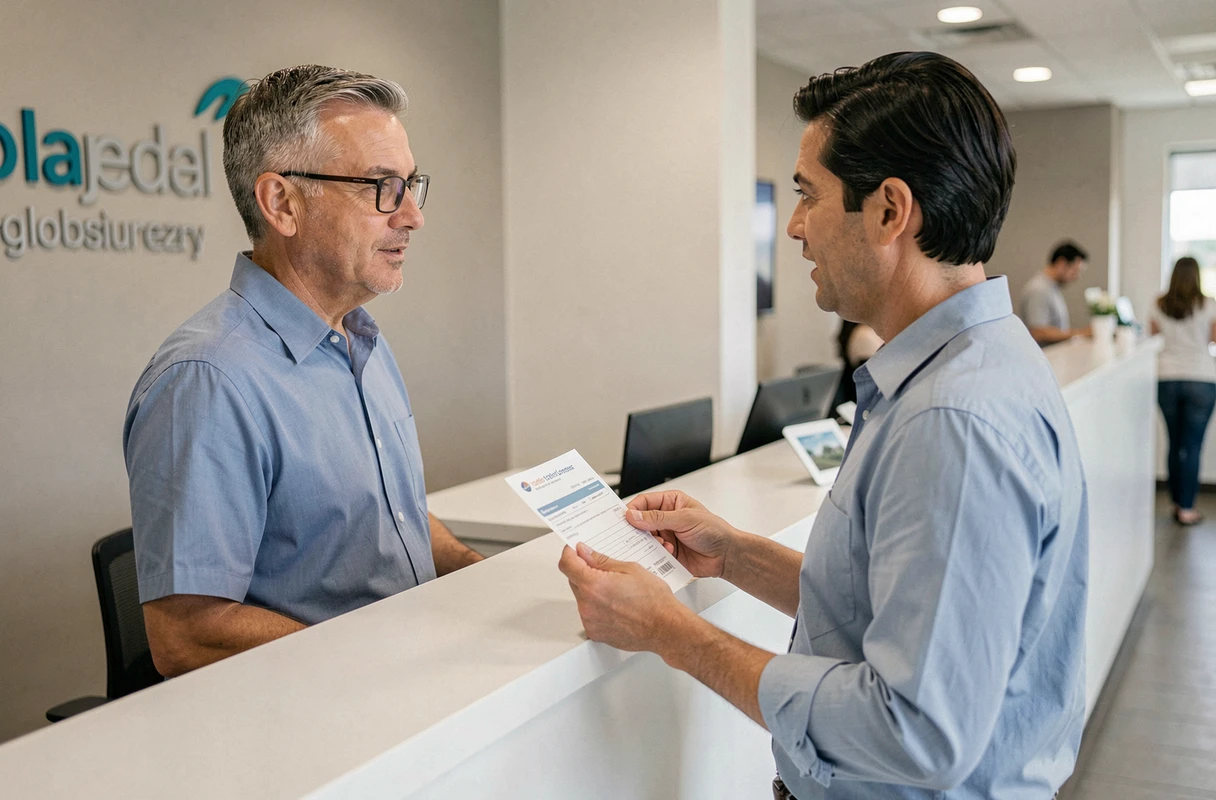 Client en train de souscrire un crédit BPCE Financement au guichet d'une agence bancaire